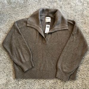 Abercrombie Notch Neck Sweater Polo - NWT